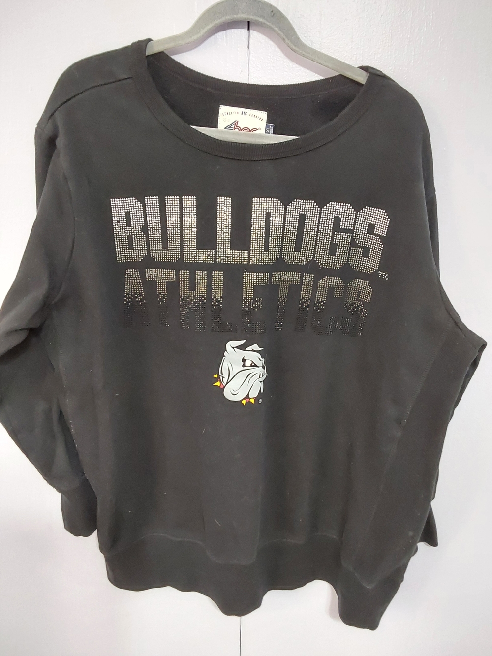 Bulldogs Athletics Black Rhinestone Sweatshirt